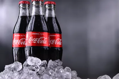 Three bottles of Coca-Cola