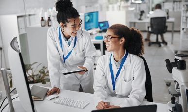 Teamwork, technology and research in laboratory for analysis
