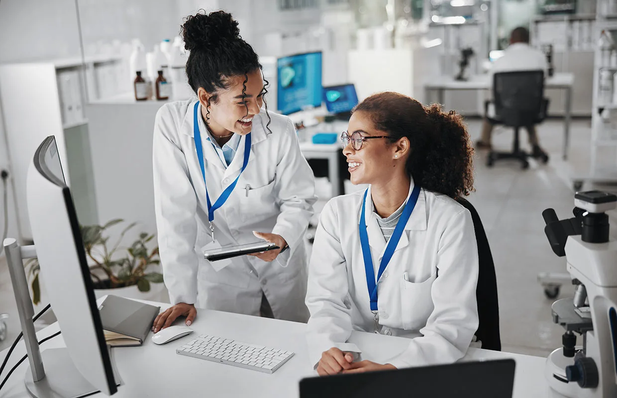 Teamwork, technology and research in laboratory for analysis